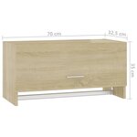 vidaXL Garde-robe chêne sonoma 70x32 5x35 cm bois d'ingénierie
