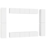 vidaXL Ensemble de meubles TV 10 Pièces Blanc Bois d'ingénierie