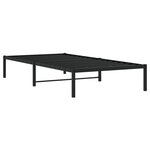 vidaXL Cadre de lit métal noir 100x200 cm