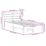 vidaXL Cadre de lit sans matelas 90x200 cm bois de pin massif