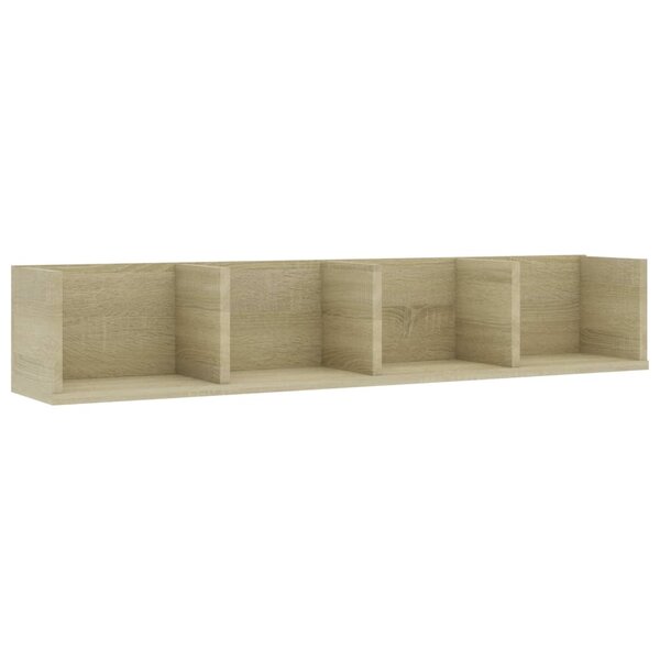 vidaXL Étagère murale à CD Chêne sonoma 100x18x18 cm Bois d'ingénierie