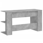 Bureau table poste de travail meuble d'ordinateur informatique étude 140 x 50 x 75 cm bois d'ingénierie gris 02_0023837