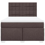 vidaXL Sommier à lattes de lit avec matelas Marron foncé 140x190 cm