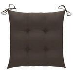 vidaXL Chaises de jardin lot de 4 avec coussins Bois de teck massif