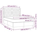 vidaXL Sommier à lattes de lit matelas et LED Marron foncé 140x200 cm