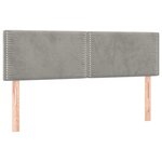 vidaXL Têtes de lit 2 Pièces Gris clair 72x5x78/88 cm Velours