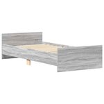 vidaXL Cadre de lit sans matelas sonoma gris 90x200 cm