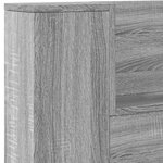 vidaXL Armoire tête de lit avec LED sonoma gris 200x16 5x103 5 cm