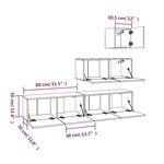 vidaXL Ensemble de meubles TV 4 Pièces Blanc Bois d'ingénierie