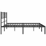 vidaXL Cadre de lit métal sans matelas avec tête de lit noir 183x213cm