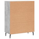 vidaXL Buffet gris béton 69 5x34x90 cm bois d'ingénierie