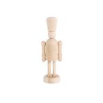 2 personnages casse-noisette en bois à peindre 13 cm
