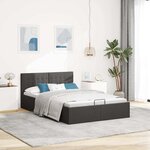 vidaXL Cadre de lit à rangement hydraulique sans matelas 140x200 cm