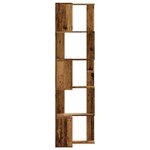 vidaXL Bibliothèque d'angle à 5 niveaux vieux bois bois d'ingénierie