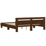 vidaXL Cadre de lit sans matelas chêne marron 180x200 cm