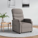 vidaXL Fauteuil inclinable Taupe Tissu