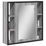 vidaXL Armoire à miroir de salle de bain sonoma gris bois d’ingénierie