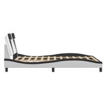 vidaXL Cadre de lit avec LED sans matelas blanc et noir 120x200 cm