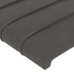 vidaXL Tête de lit à LED Gris foncé 203x16x118/128 cm Velours
