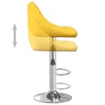 vidaXL Tabouret de bar Jaune moutarde Velours