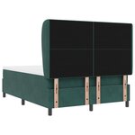 Lit Box Spring vidaXL avec matelas - Vert foncé  160x200 cm  Velours