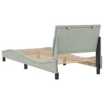 vidaXL Cadre de lit avec tête de lit Gris clair 80x200 cm Velours