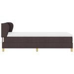 vidaXL Lit à ressorts avec Matelas - Marron Foncé  80x200 cm  Tissu