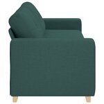 Canapé 3 places vidaXL Vert Foncé 180 cm en Tissu