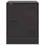 vidaXL Tables de chevet 2 Pièces noir 34 5x39x44 cm acier