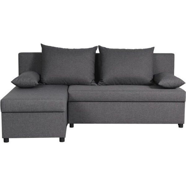 Canapé d'angle réversible – Tissu Gris – 192 x 143 x 79 cm