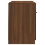 vidaXL Bureau avec armoire latérale Chêne marron Bois d'ingénierie