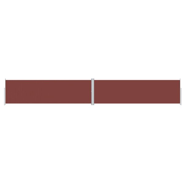 vidaXL Auvent latéral rétractable Marron 180x1200 cm