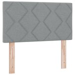 Têtière vidaXL Design blocs diamants Gris clair 80 cm Tissu