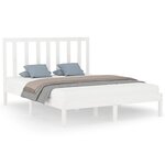 vidaXL Cadre de lit Blanc Bois massif 160x200 cm