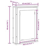 vidaXL Armoire à miroir de salle de bain noir bois d'ingénierie