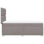 vidaXL Sommier à lattes de lit avec matelas Taupe 90x190 cm Tissu