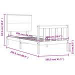 vidaXL Cadre de lit sans matelas blanc 100x200 cm bois de pin massif