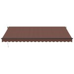 vidaXL Auvent manuel rétractable avec LED marron 450x350 cm