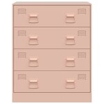 vidaXL Buffet rose 67x39x83 cm acier