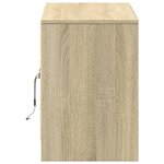 vidaXL Meuble TV avec LED chêne sonoma 100x34x50 cm bois d'ingénierie