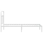 vidaXL Cadre de lit métal sans matelas avec tête de lit blanc 90x190cm