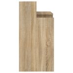 Bureau table poste de travail meuble d'ordinateur informatique étude avec lumières LED chêne 97 x 45 x 90 cm bois d'ingénierie brun 02_0023412