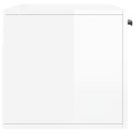 vidaXL Armoire murale blanc brillant 80x36 5x35 cm bois d'ingénierie