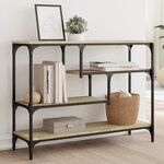 vidaXL Table console chêne sonoma 100x30x75 cm bois d'ingénierie