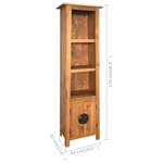 vidaXL Meuble de salle de bain autoportant Bois pin massif 48x32x170cm