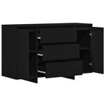 vidaXL Buffet Noir 120x41x75 cm en bois d'ingénierie