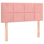 vidaXL Sommier à lattes de lit avec matelas et LED Rose 80x200 cm