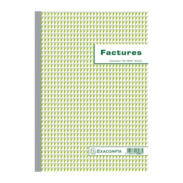 Manifold Factures 29 7x21cm 50 Feuillets Dupli Autocopiants - Motif  - X 5 - Exacompta
