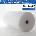 1 rouleau de film bulle d'air largeur 100cm x longueur 100m - gamme air'roll coex