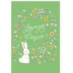 Carte De Pâques - Lapins & Fleurs - Draeger paris